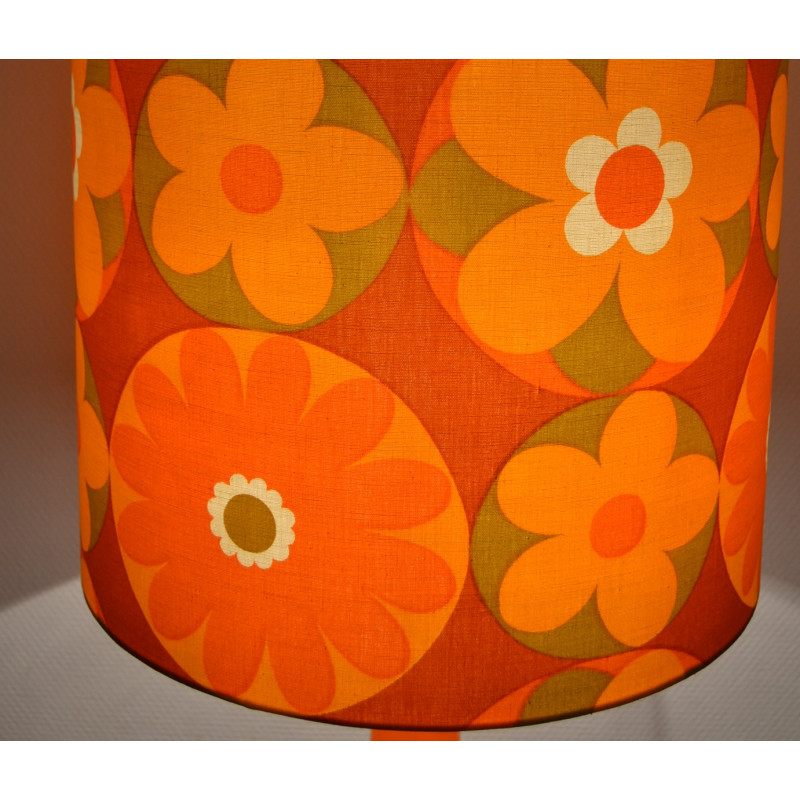 Lampshade Corolles orange H30cm D30cm - vintage tissue