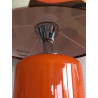 Lampe à poser Carrousel - opaline orange et tissu vintage
