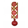Lampe de sol Cordoba - opaline rouge et tissu vintage