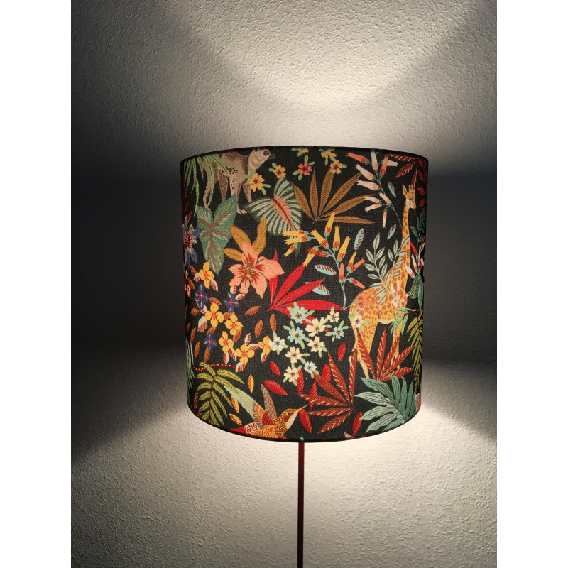 Lampshade Corolles orange H30cm D30cm - vintage tissue