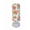 Lampe de meuble Cantuta H90 D30 - opaline blanche et tissu vintage 70s
