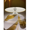 Lampe à poser abat-jour tissu vintage motif Sirius