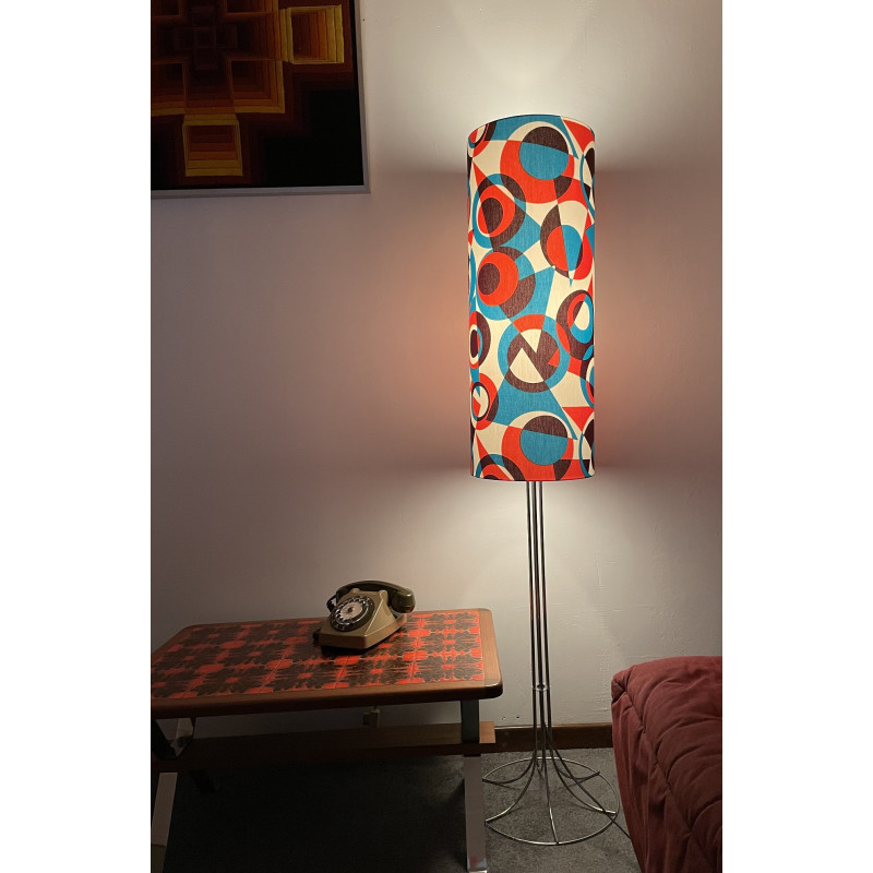 Lampshade Transat - H80 D30 - vintage fabric