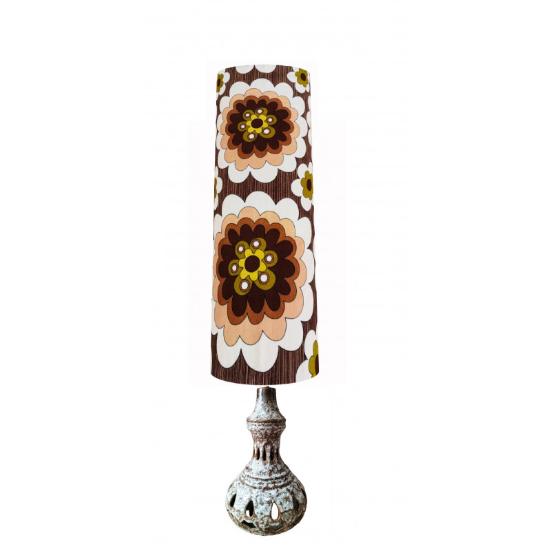 Lampshade Big FlowerH80 D35 d30 - vintage tissue