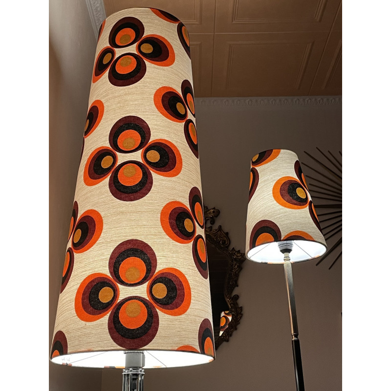 Lampshade Apollo T H87cm D35cm D25cm - vintage fabric