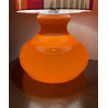 DeskLamp Solaris - orange glass opalin and vintage fabric