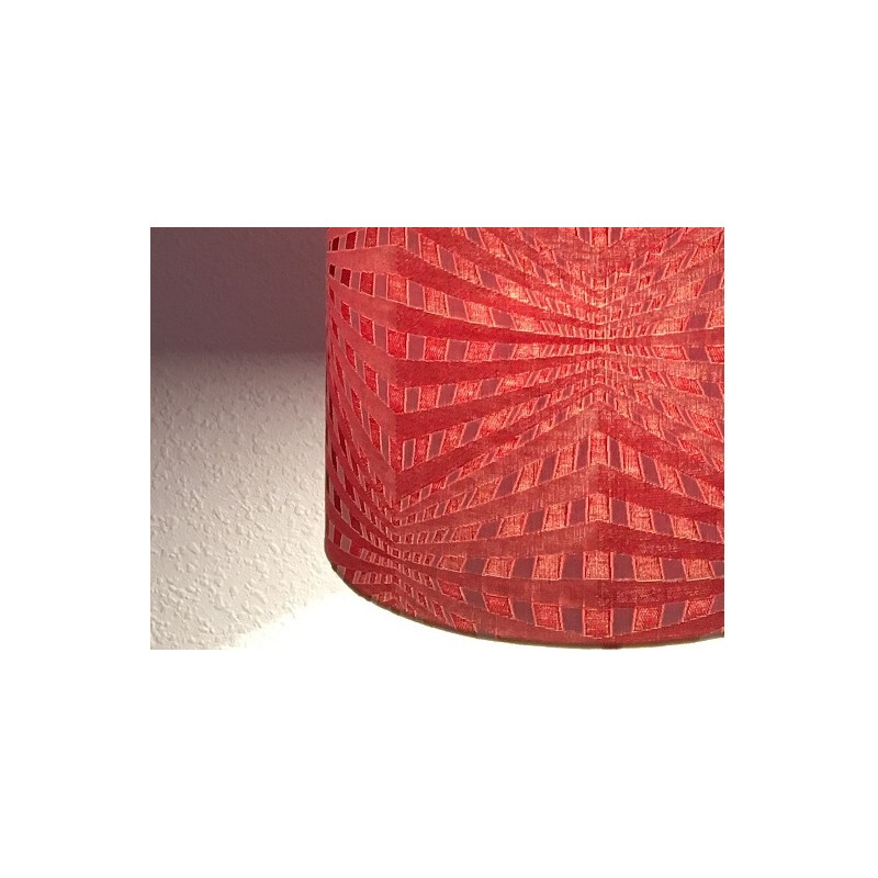 Abat-jour Vasarely rouge H30 D30