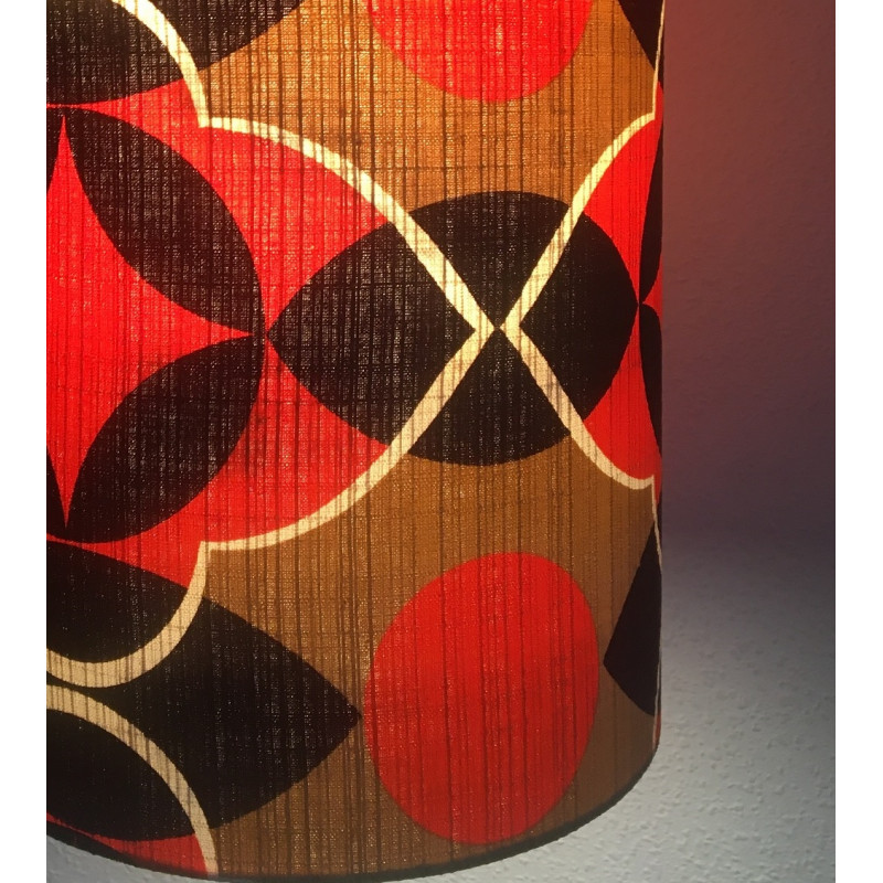 Lampshade Oblivion H38cm D20cm - vintage 70s fabric