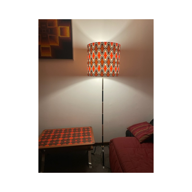 Lampshade Novaline H35 D40 1970's fabric