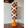 DeskLamp Apollo T - orange opalin glass and vintage fabric