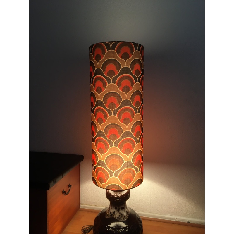 Lampshade Osiris Black H75cm D30cm - vintage tissue