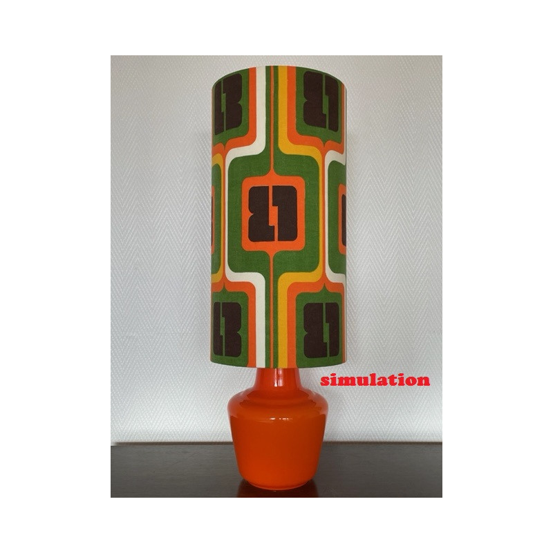 Lampshade Robin H40 D20 1970's fabric