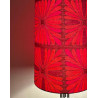 Lampshade red Pausa H87cm D35cm D25cm - vintage fabric