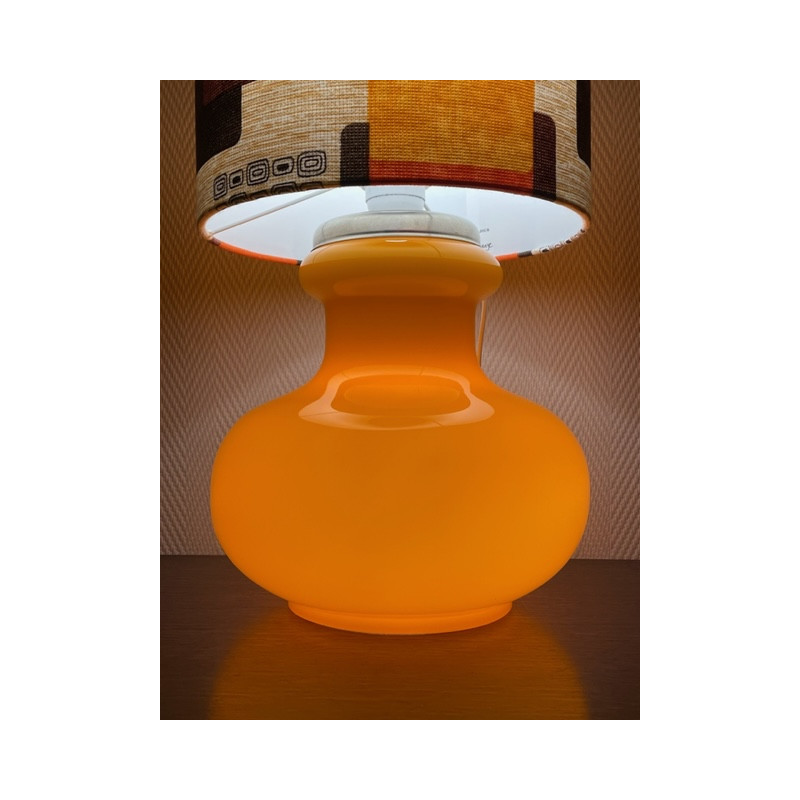 Desklamp Maori  - orange opalin glass