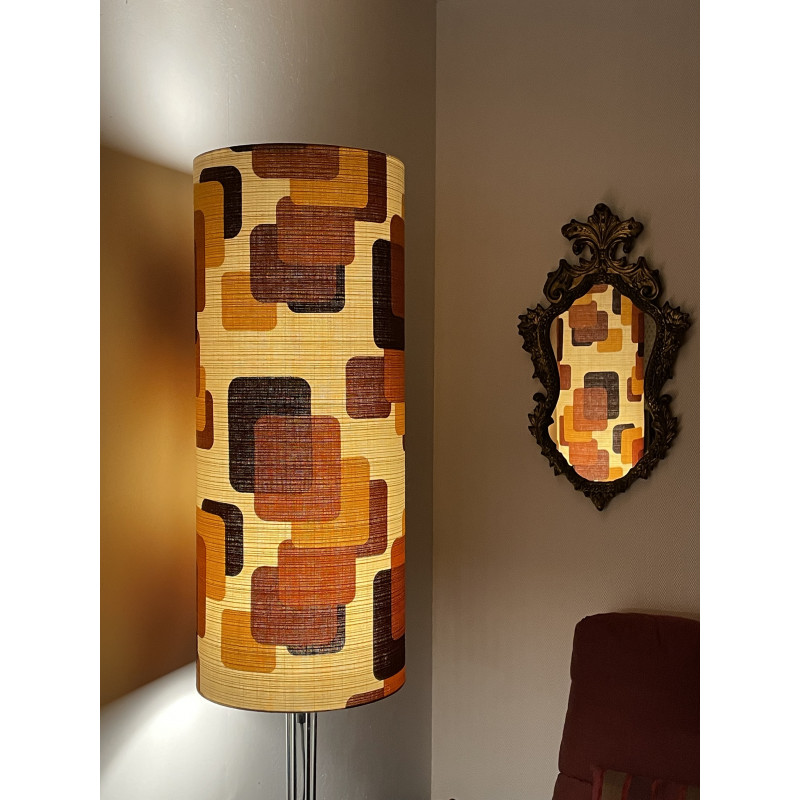 Lampshade Calypso H75cm D30cm - vintage fabric