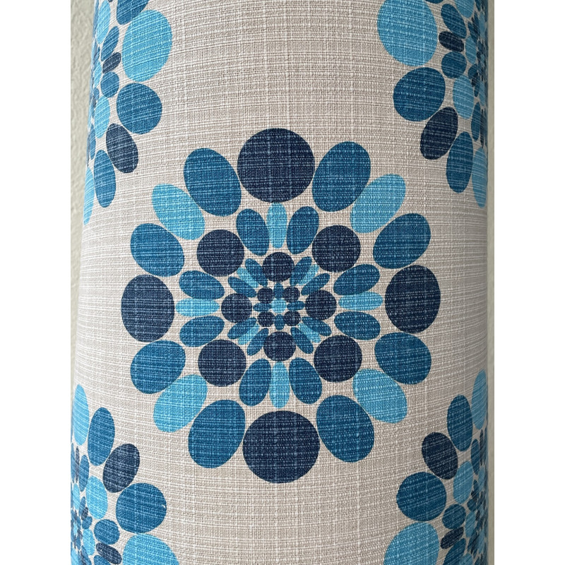 Lampshade blue Dolly H87cm D35cm D25cm - vintage fabric