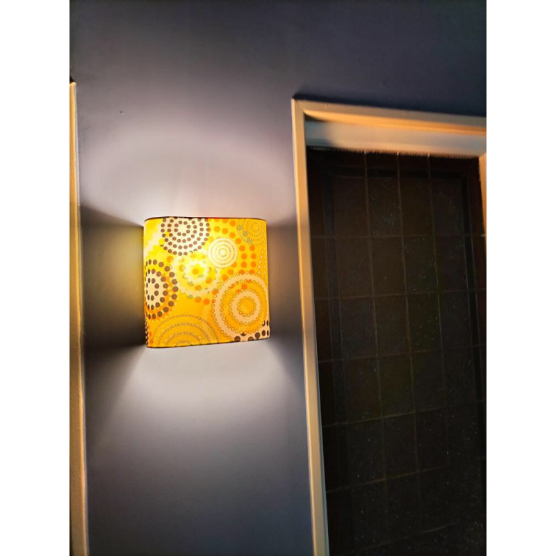 Wall lamp Boheme yellow - vintage fabric