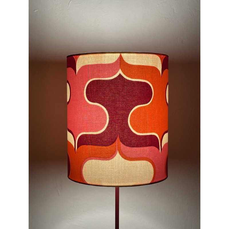 Lampshade Pink bisou H25 D20 vintage fabric