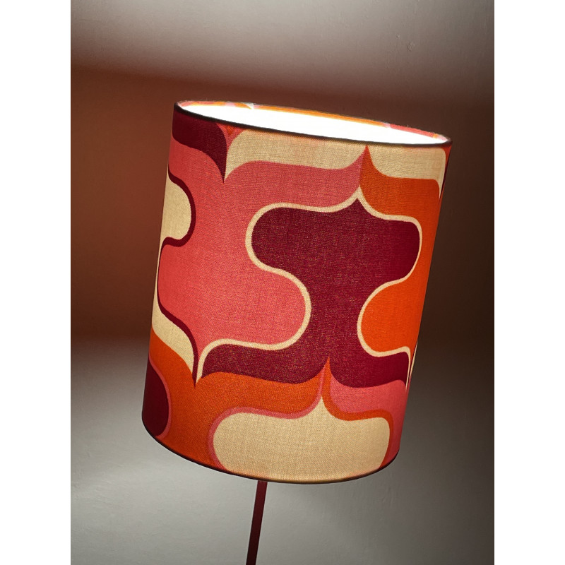 Lampshade Pink bisou H25 D20 vintage fabric