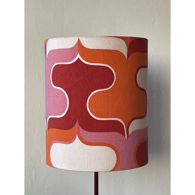 Lampshade Pink bisou H25 D20 vintage fabric