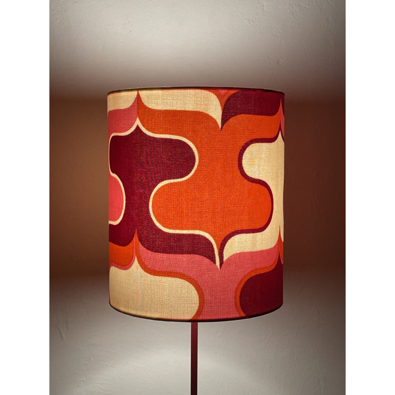 Lampshade Pink bisou H25 D20 vintage fabric