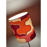 Lampshade Pink bisou H25 D20 vintage fabric