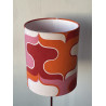 Lampshade Pink bisou H25 D20 vintage fabric