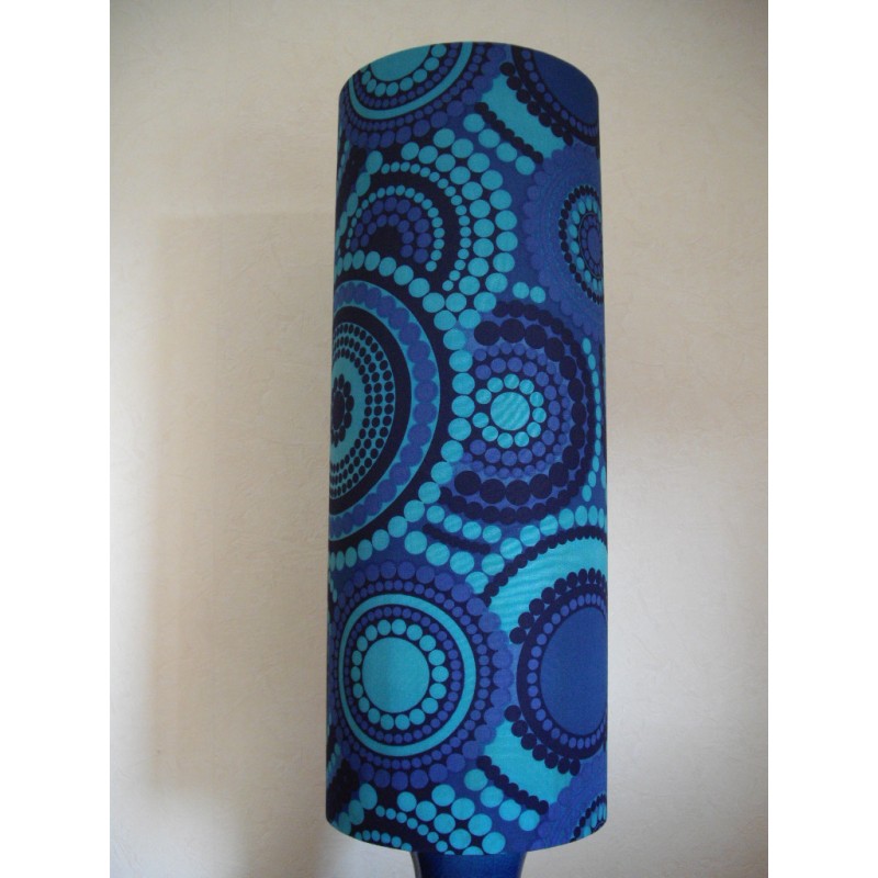 Abat-jour vintage Bleu BOHEME - H78 D30 Abat-jour vintage Bleu BOHEME - H78 D30