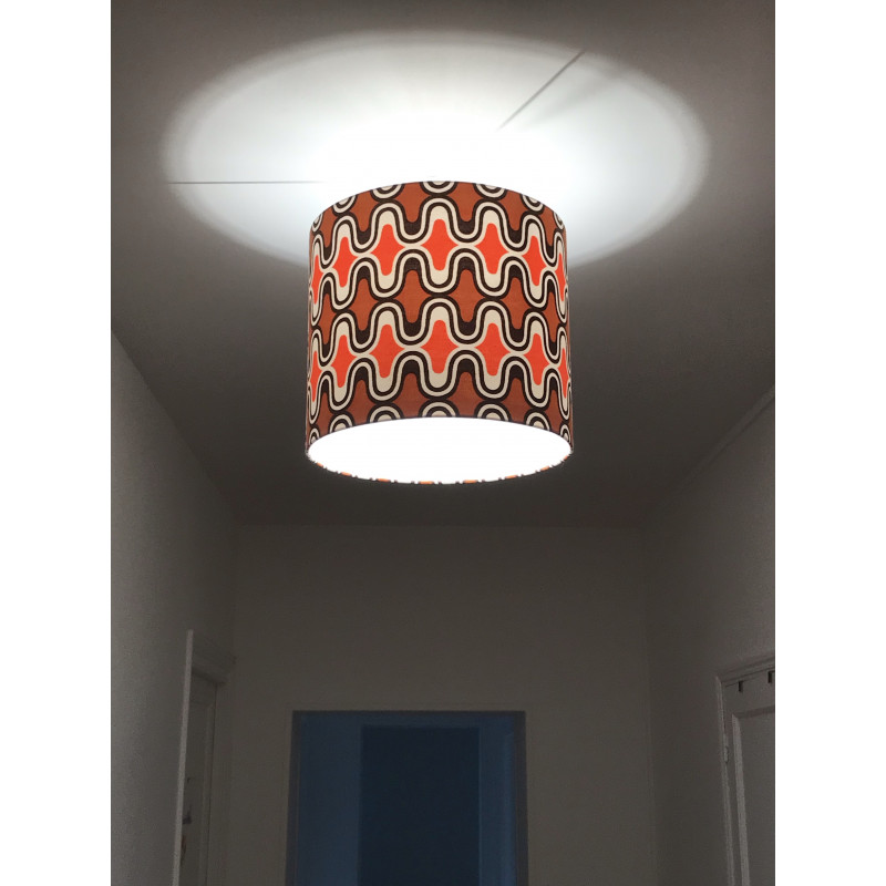 Lampshade Novaline H35 D40 1970's fabric