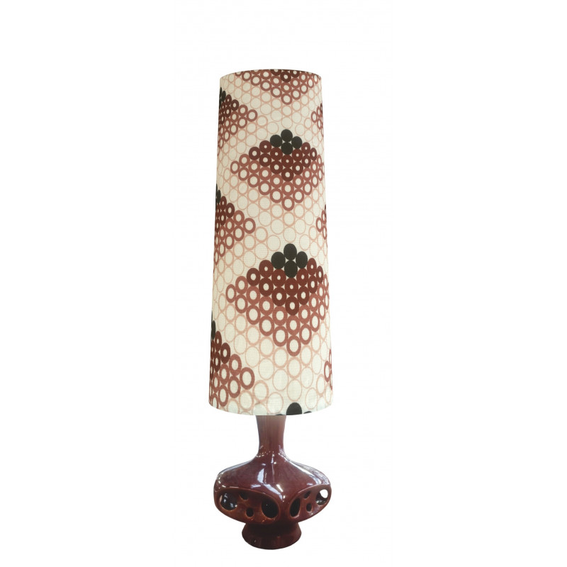 Lampshade Rondo H87cm D35cm D25cm - vintage fabric