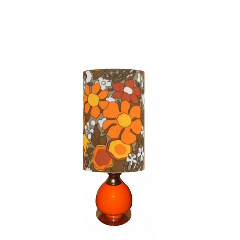 Lampshade Jungle Beach H30 D20cm - mid-century fabric