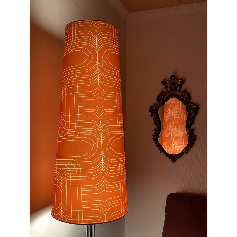 Abat-jour Spiro H87 D35 D25 - tissu vintage