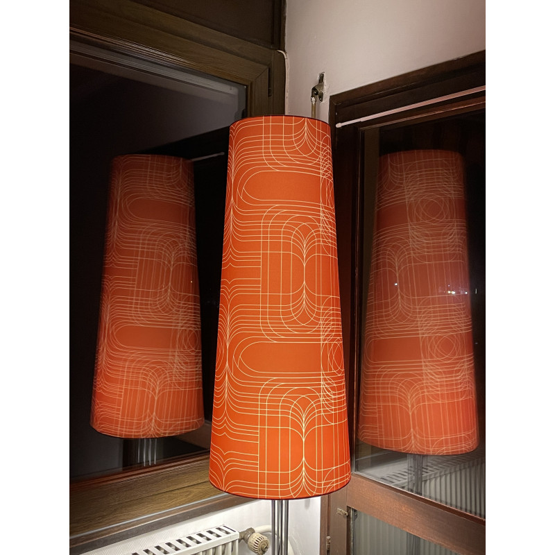 Abat-jour Spiro H87 D35 D25 - tissu vintage