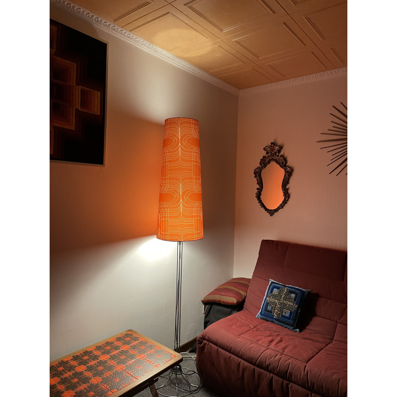 Abat-jour Spiro H87 D35 D25 - tissu vintage