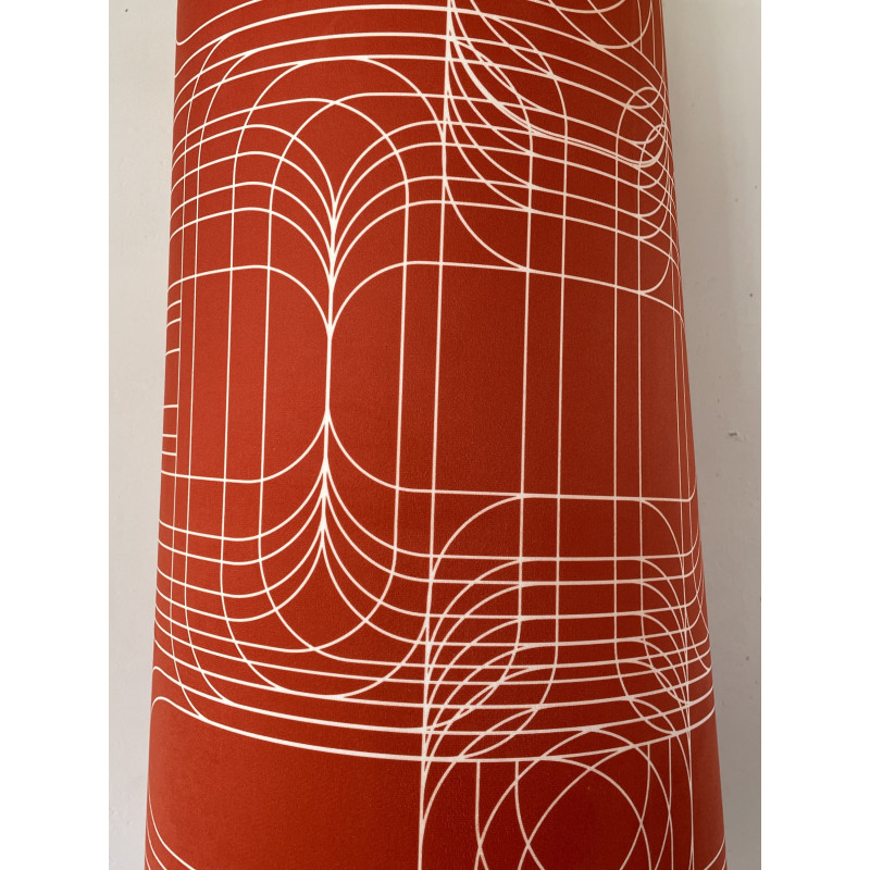 Abat-jour Spiro H87 D35 D25 - tissu vintage