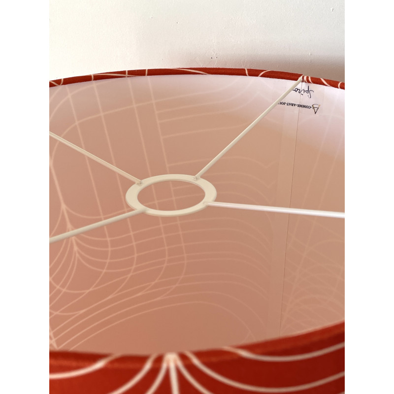 Abat-jour Spiro H87 D35 D25 - tissu vintage