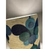Lampshade Pascua blue H45 D35 - vintage fabric