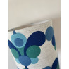 Lampshade Pascua blue H45 D35 - vintage fabric