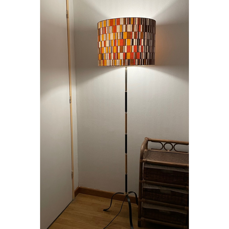 Lampshade Percussions H40 D40 - vintage fabric70s