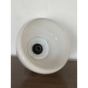Lampe de meuble Pausa - opaline blanche et tissu vintage