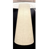Desklamp Pausa - white opalin glass and mid-century fabric