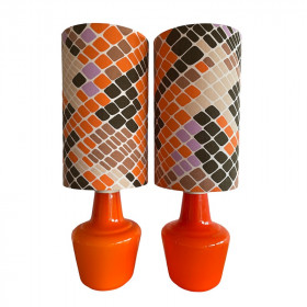 Two deskLamps Mosaic - orange opalin...