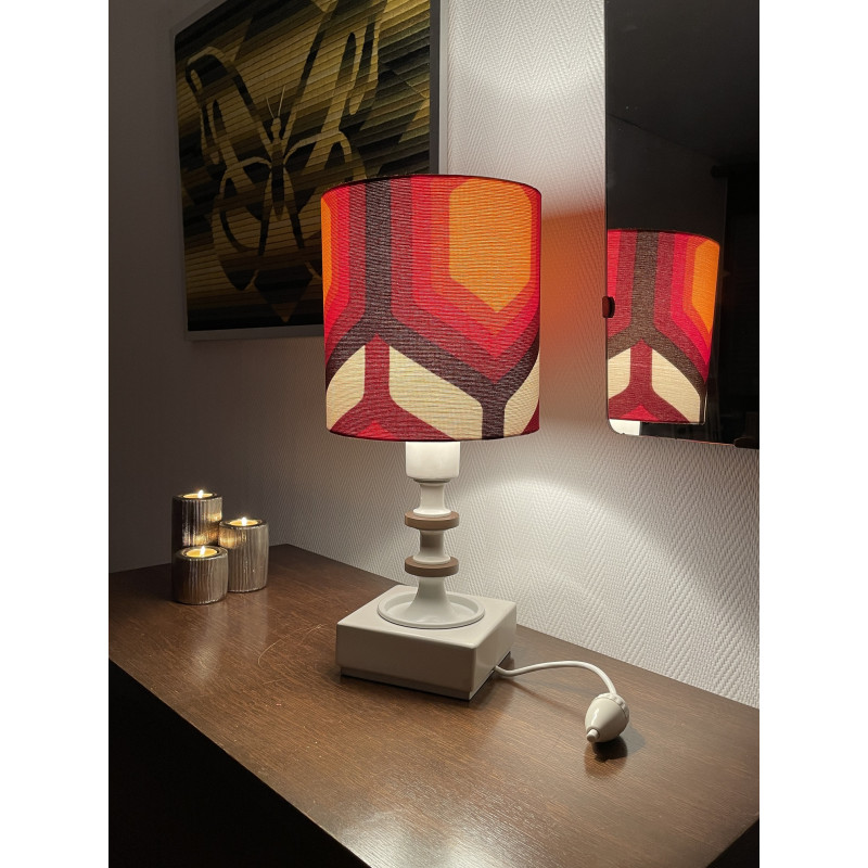 Lampe de meuble Eternity - tissu vintage 1970