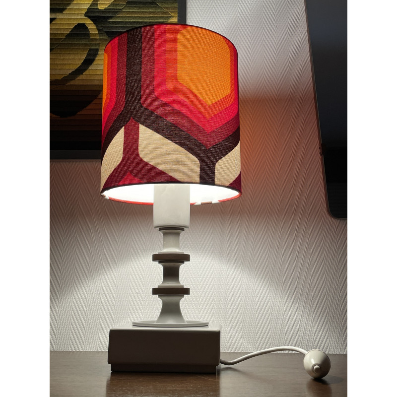 Lampe de meuble Eternity - tissu vintage 1970