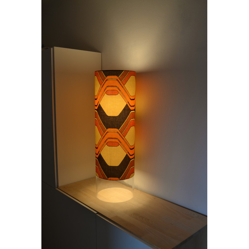 Lamp'tub Level H80 D25cm - mid century fabric