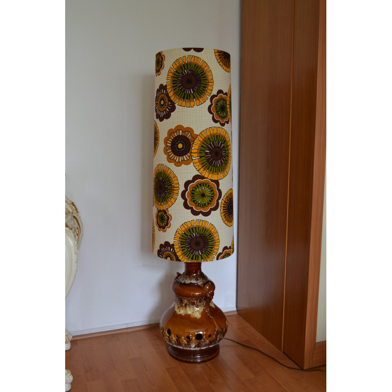 Lampshade Helianthe H80 D35 D30 - vintage fabric