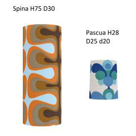 2 lampshades Spina H75 D30 and Pascua...