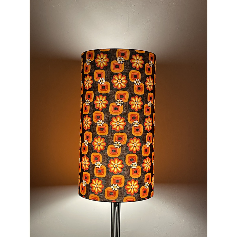 Abat-jour Paquerette orange H60 D35 vintage 70's