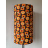 Lampshade orange Paquerette H60cm D35cm  - vintage 70's fabric