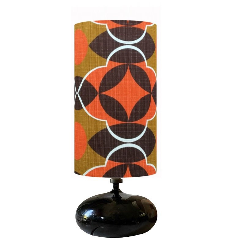 Lampshade Oblivion H38cm D20cm - vintage 70s fabric